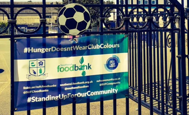 Southend foodbank football event 2022